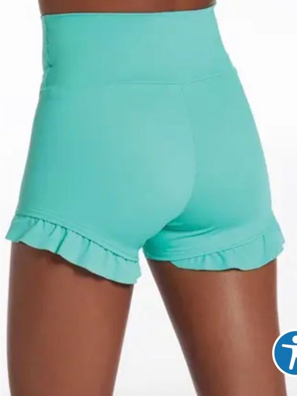 balera Aqua High-Waist Ruffle Hem Shorts
